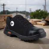 FUEL Canvee Comfortable & lightweight Safety Shoes with 200J Steel Toe (Black)